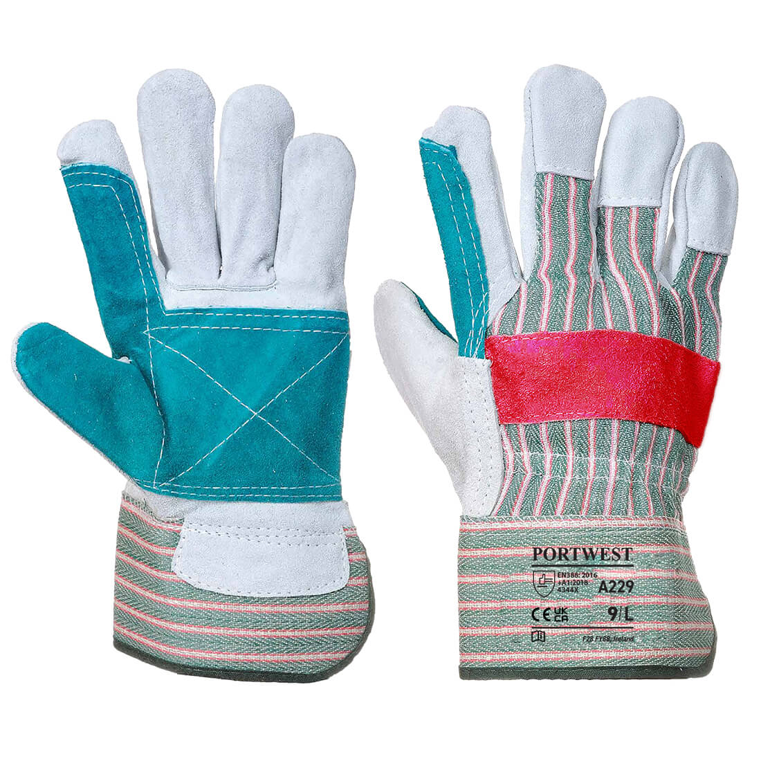 Leather Rigger 320 Cow Split Reinforced Palm Glove (Pack of 12)