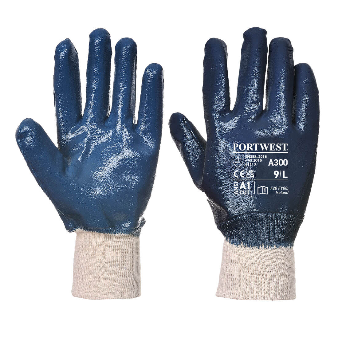 Grip 12 Nitrile Full Dipped Knitwrist Glove  (Pack of 12)