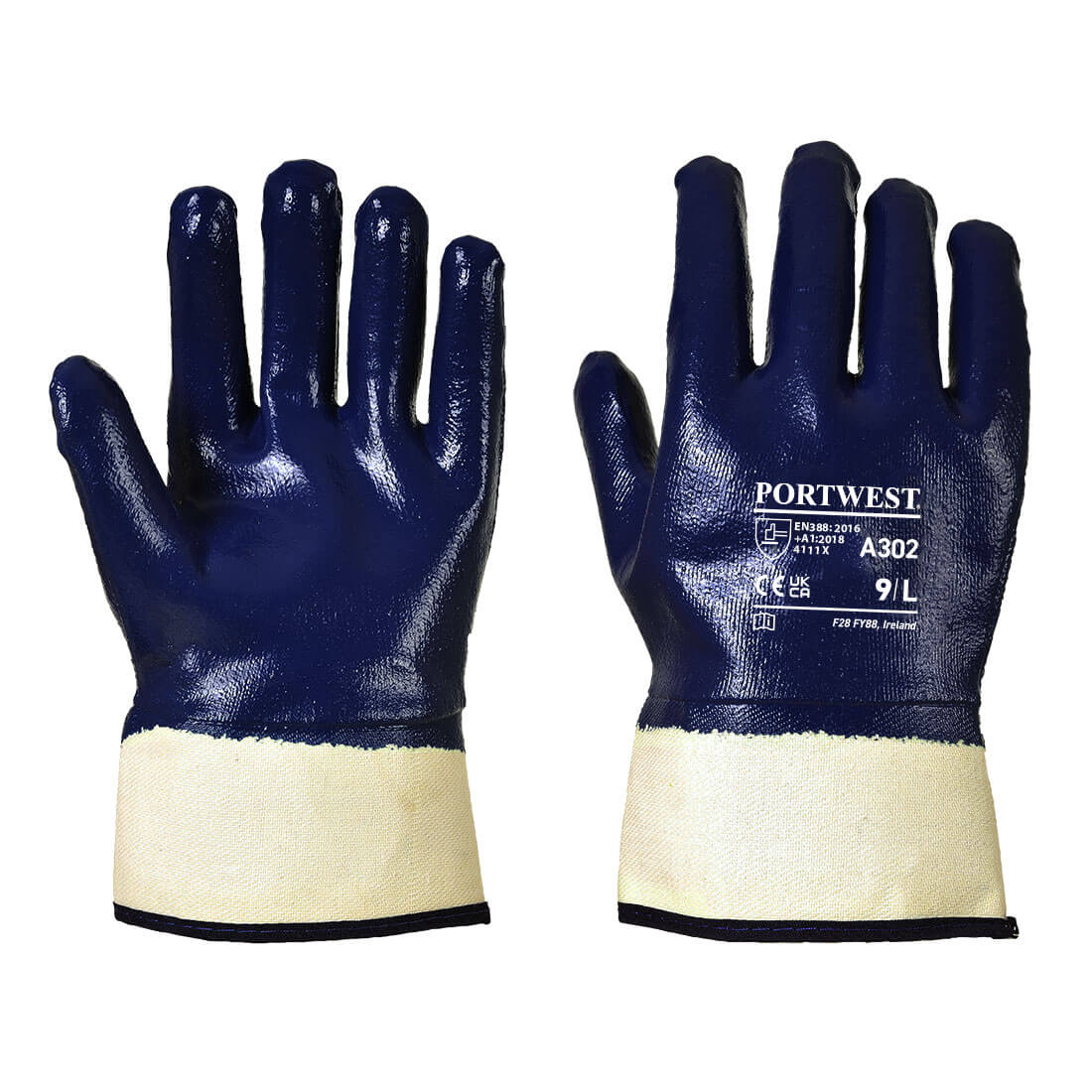 Grip Nitrile Fully Dipped Safety Cuff (12 Pairs)