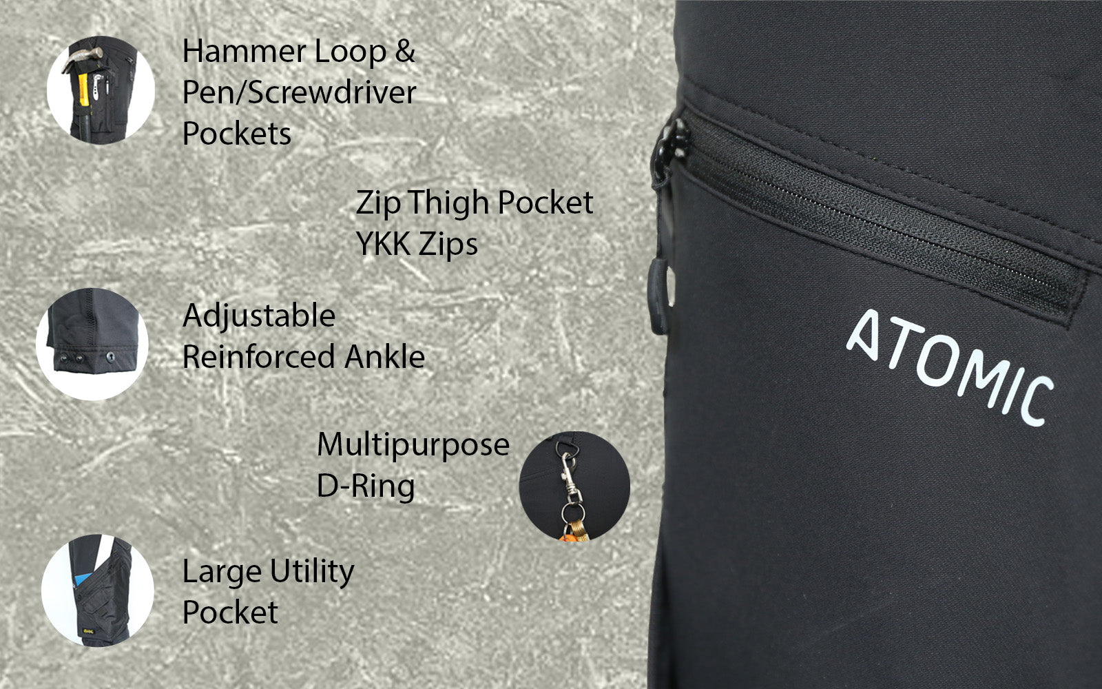 Slim Fit Stretch Work Trouser with Removable Holster Pockets